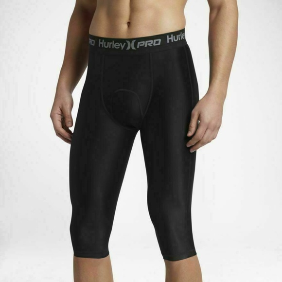 Hurley Pro 23” Compression Surf Tights Shorts Mens Size S 50+ UPF 2 Pack - Picture 4 of 6